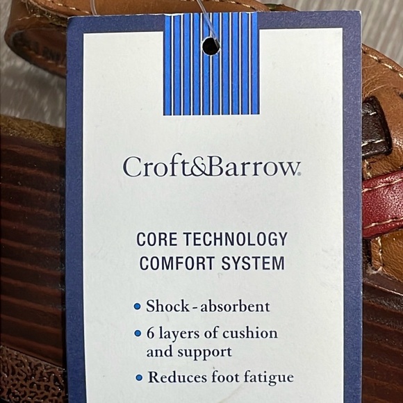 NWT Croft & Barrow Multicolored Strappy Leather Wedge Kaylie Comfort Sandals 9 M - Picture 13 of 16